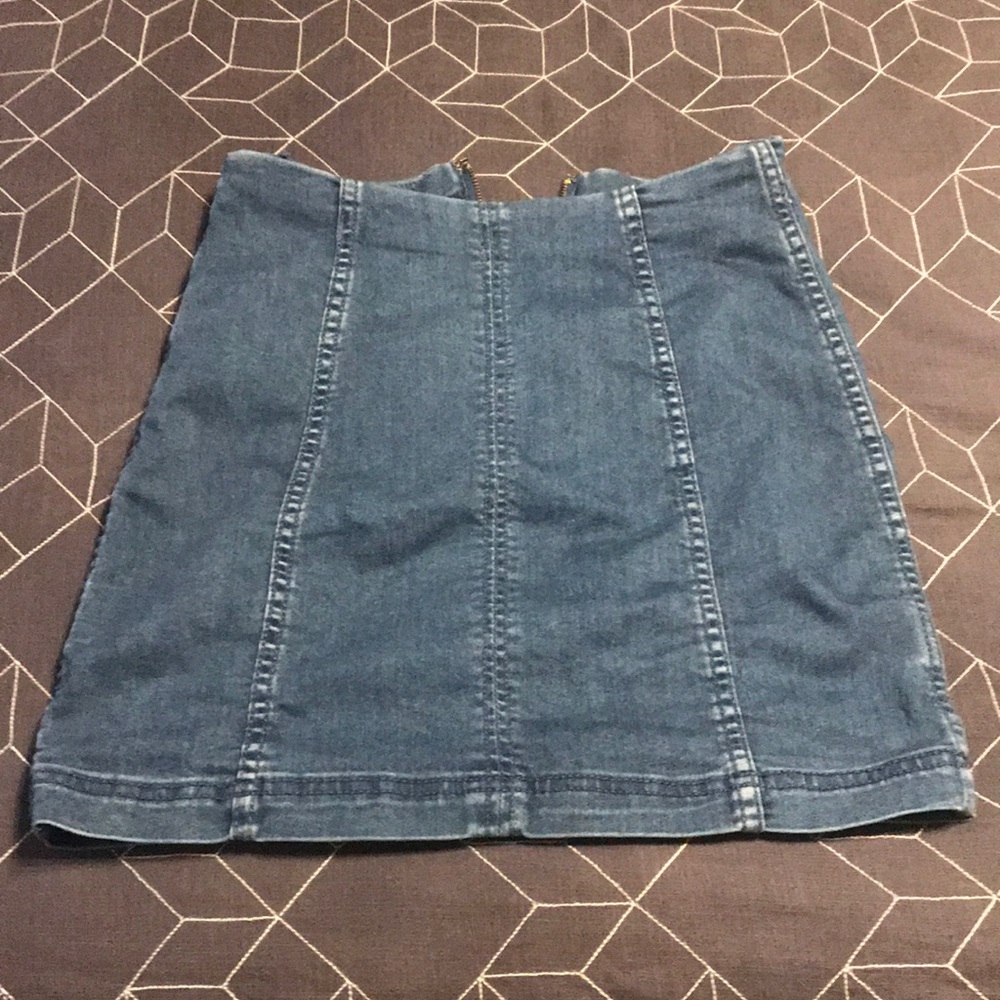 NWOT Free People Denim Skirt ~FREE BEAUTY GIFT~